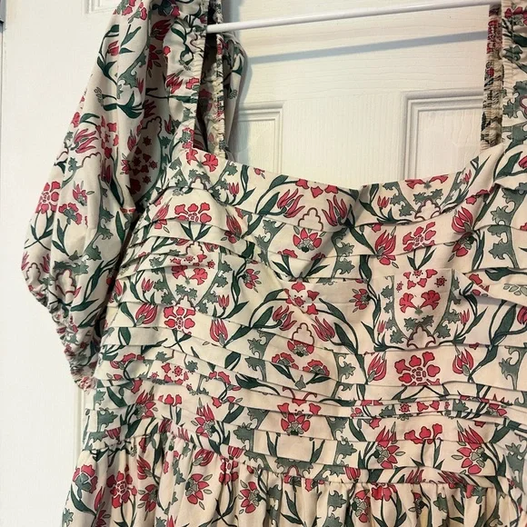 Abercrombie & Fitch Cream Maxi Dress with Pink Floral Print - Picture 2 of 4